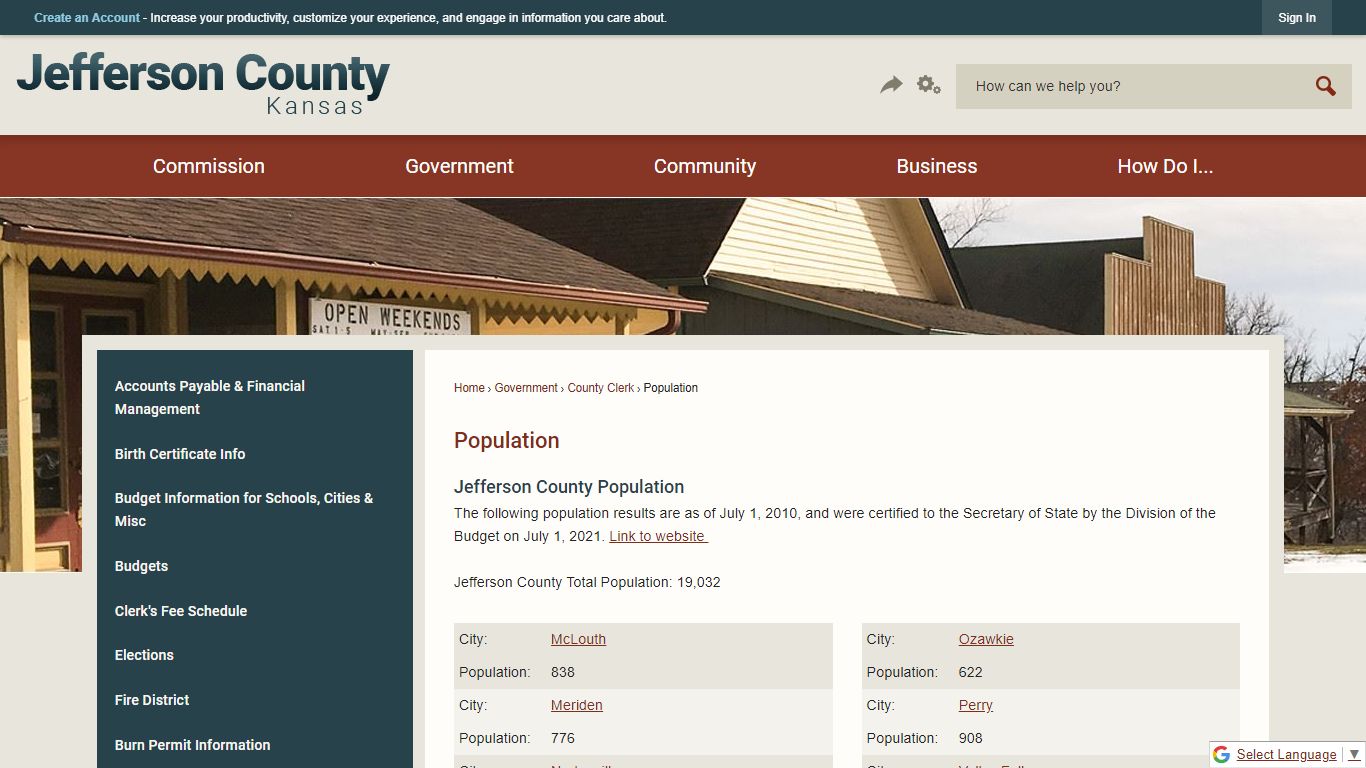 Population | Jefferson County, KS - Official Website